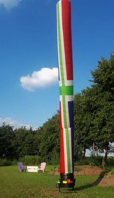 Skytube vlag provincie Groningen
